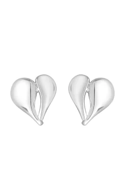 Sterling Silver 925 Polished Ridged Hoop Earrings