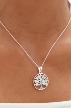 Sterling Silver 925 Silver Tree of Life Pendant Necklace