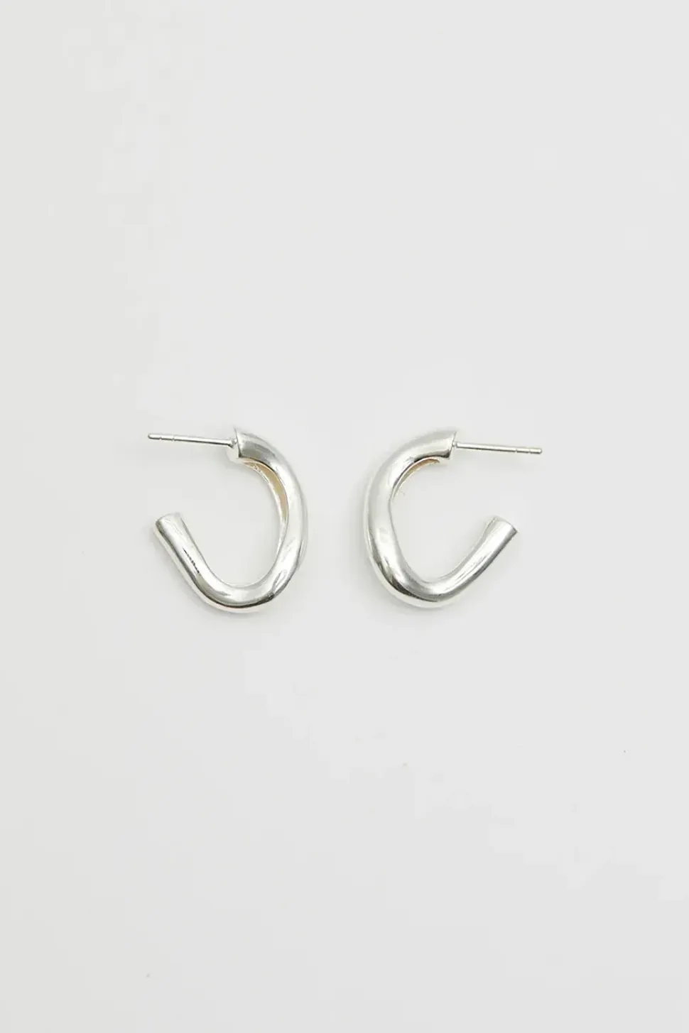 Sterling Silver 925 Twisted Hoop Earrings