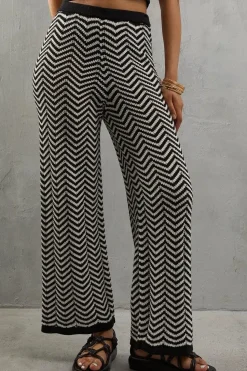Stitch Crochet Knitted Wide Leg Trouser