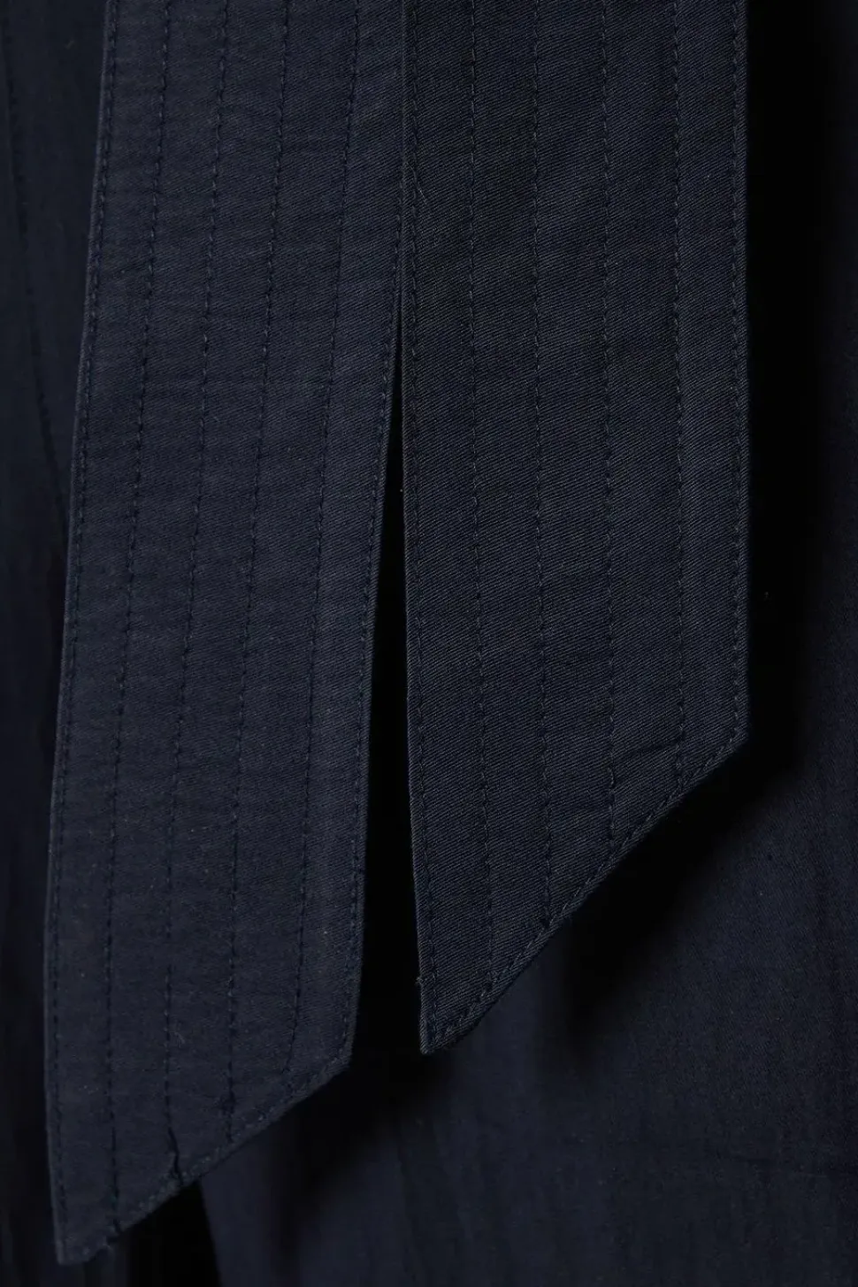 Stitch Detail Belted Wide Leg Trouser