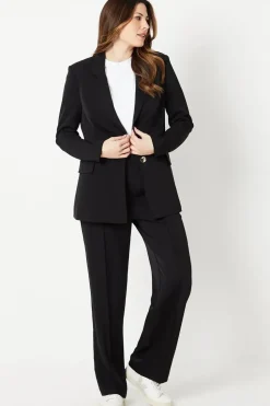 Stitch Detail Wide Leg Trousers