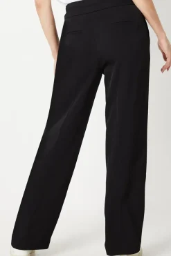 Stitch Detail Wide Leg Trousers