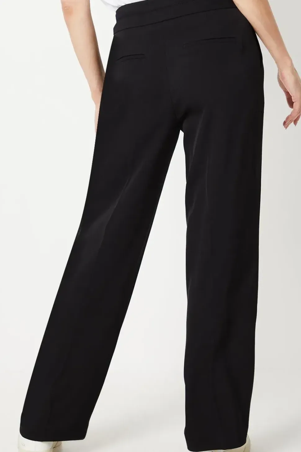 Stitch Detail Wide Leg Trousers
