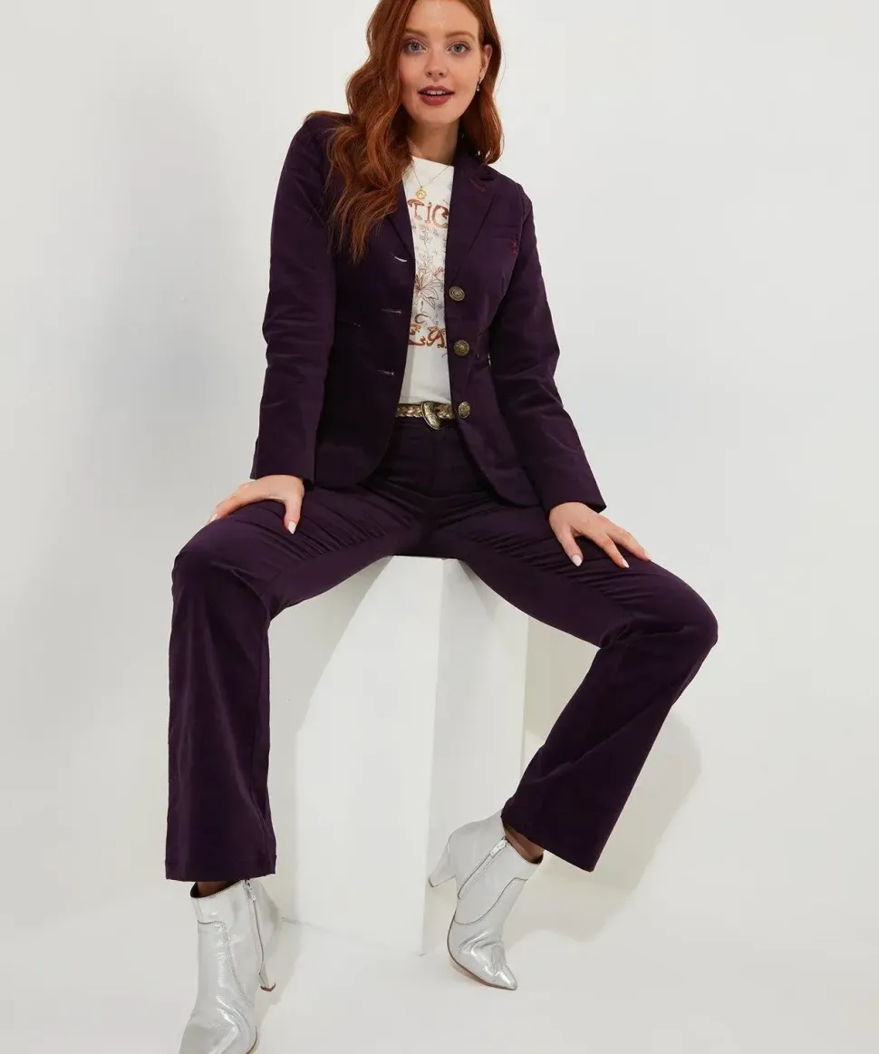 Stitch Moleskin Velvet Jacket