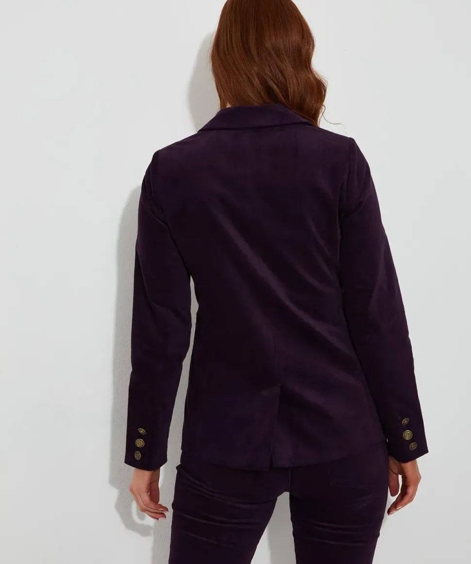 Stitch Moleskin Velvet Jacket