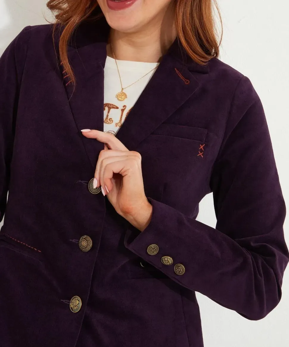 Stitch Moleskin Velvet Jacket
