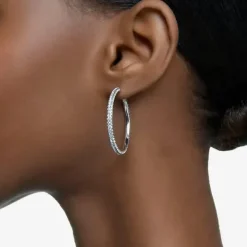 Stone Crystal Hoop Earrings 5389432