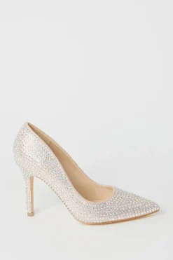 Storm Diamante Pointed Court Shoes