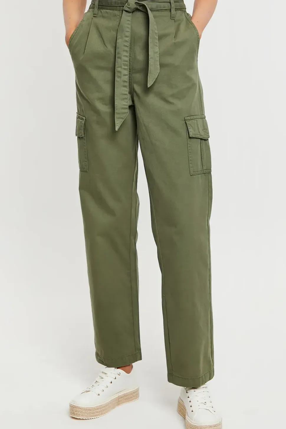 Straight Leg Cotton 'Mandy' Cargo Trousers