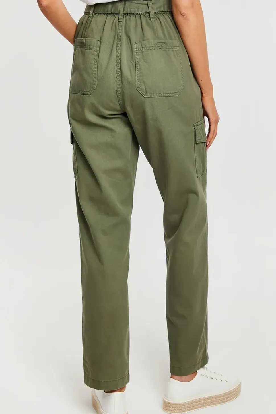 Straight Leg Cotton 'Mandy' Cargo Trousers