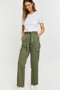Straight Leg Cotton 'Mandy' Cargo Trousers