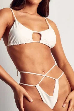 strappy high leg bikini bottom