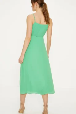 Strappy Wrap Midi Dress