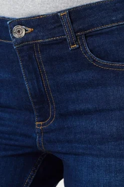 Stretch Denim Knee Shorts