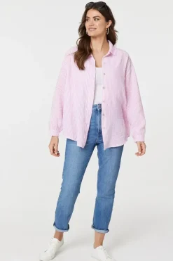 Striped Button Up Long Sleeve Shirt