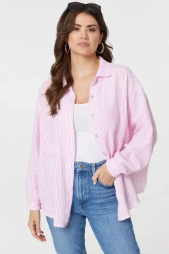 Striped Button Up Long Sleeve Shirt