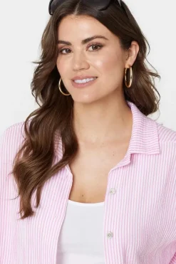 Striped Button Up Long Sleeve Shirt