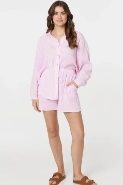Striped Button Up Long Sleeve Shirt