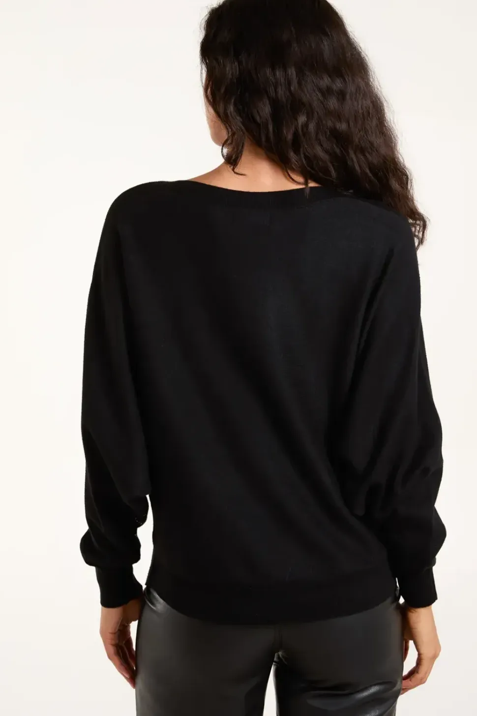 Striped Diamante Batwing Jumper