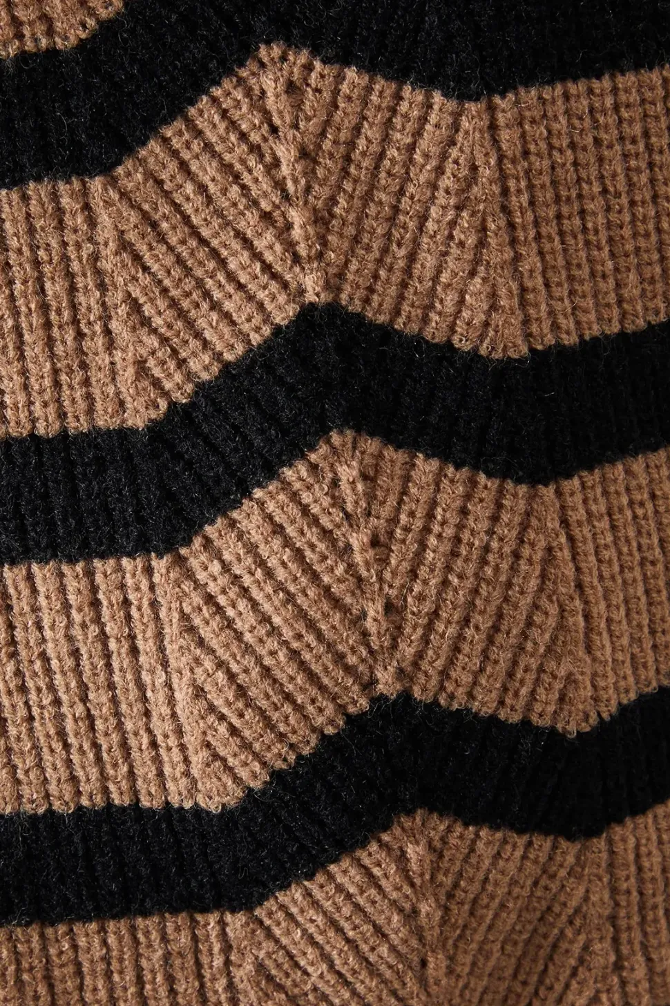 Striped High Neck Cosy Jumper