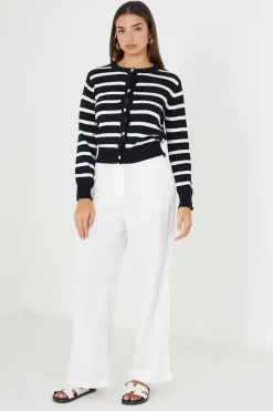Striped Knitted Cardigan