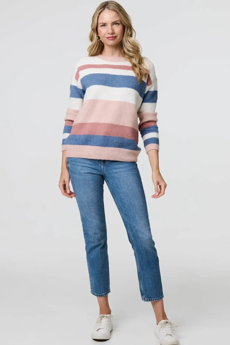 Striped Long Sleeve Relaxed Jumper