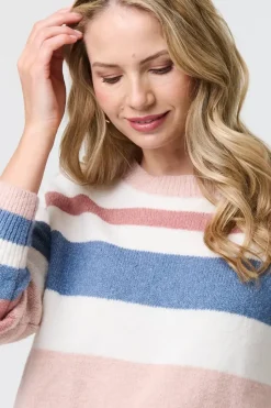 Striped Long Sleeve Relaxed Jumper