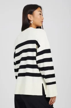Striped Loose Fit Jumper with Wide Sleeves