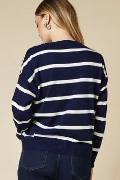 Striped Mon Amour Crew Neck Jumper