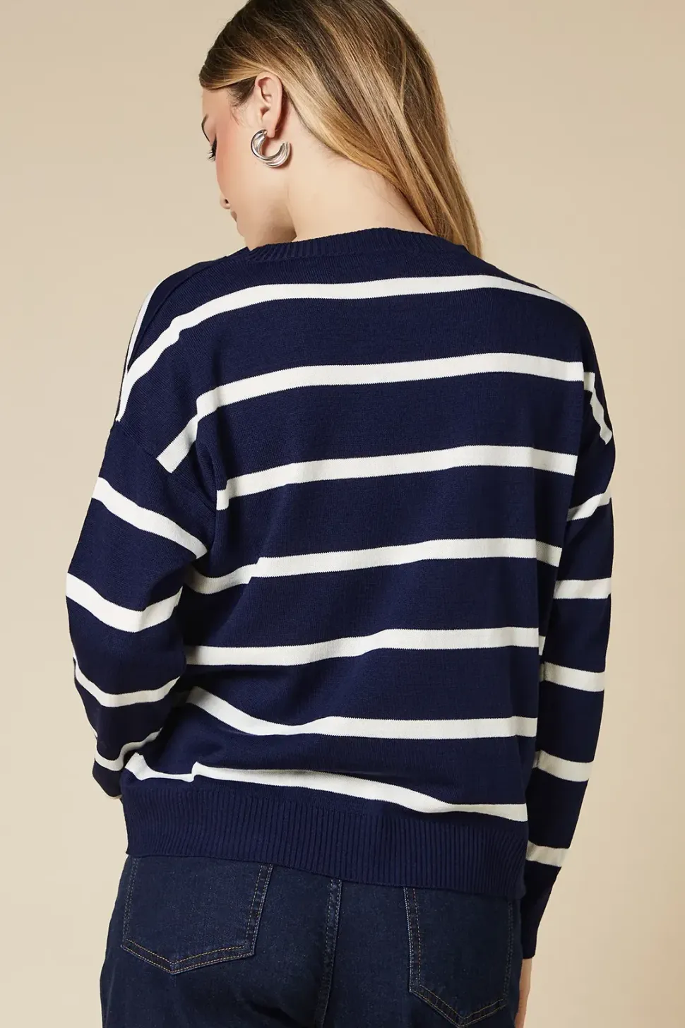 Striped Mon Amour Crew Neck Jumper