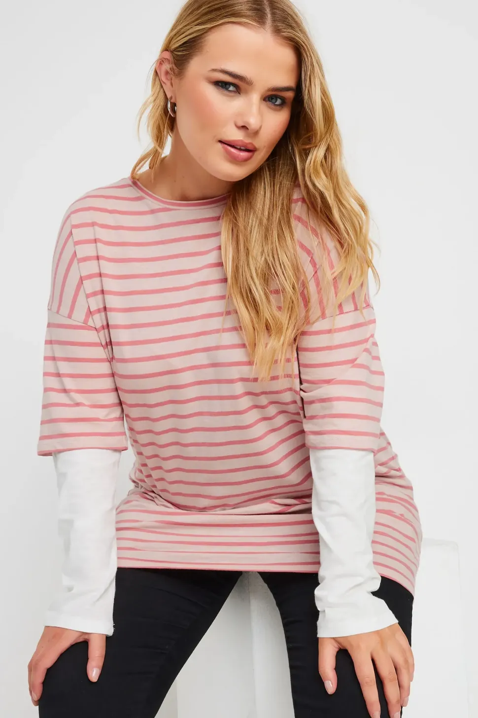 Stripe Double Layer Top