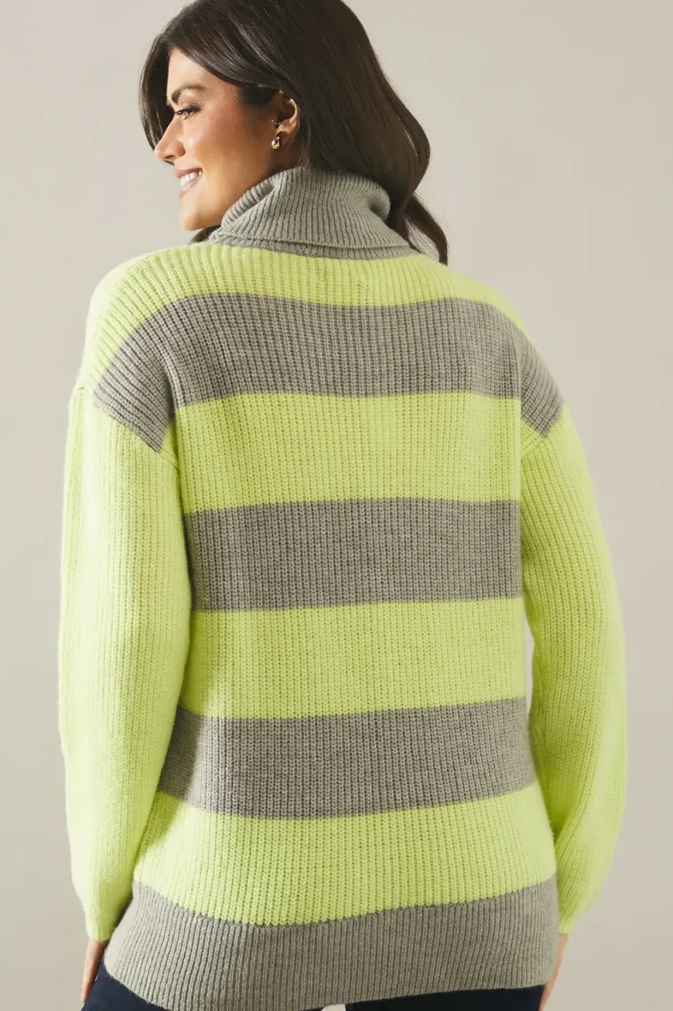 Striped Roll Neck Jumper