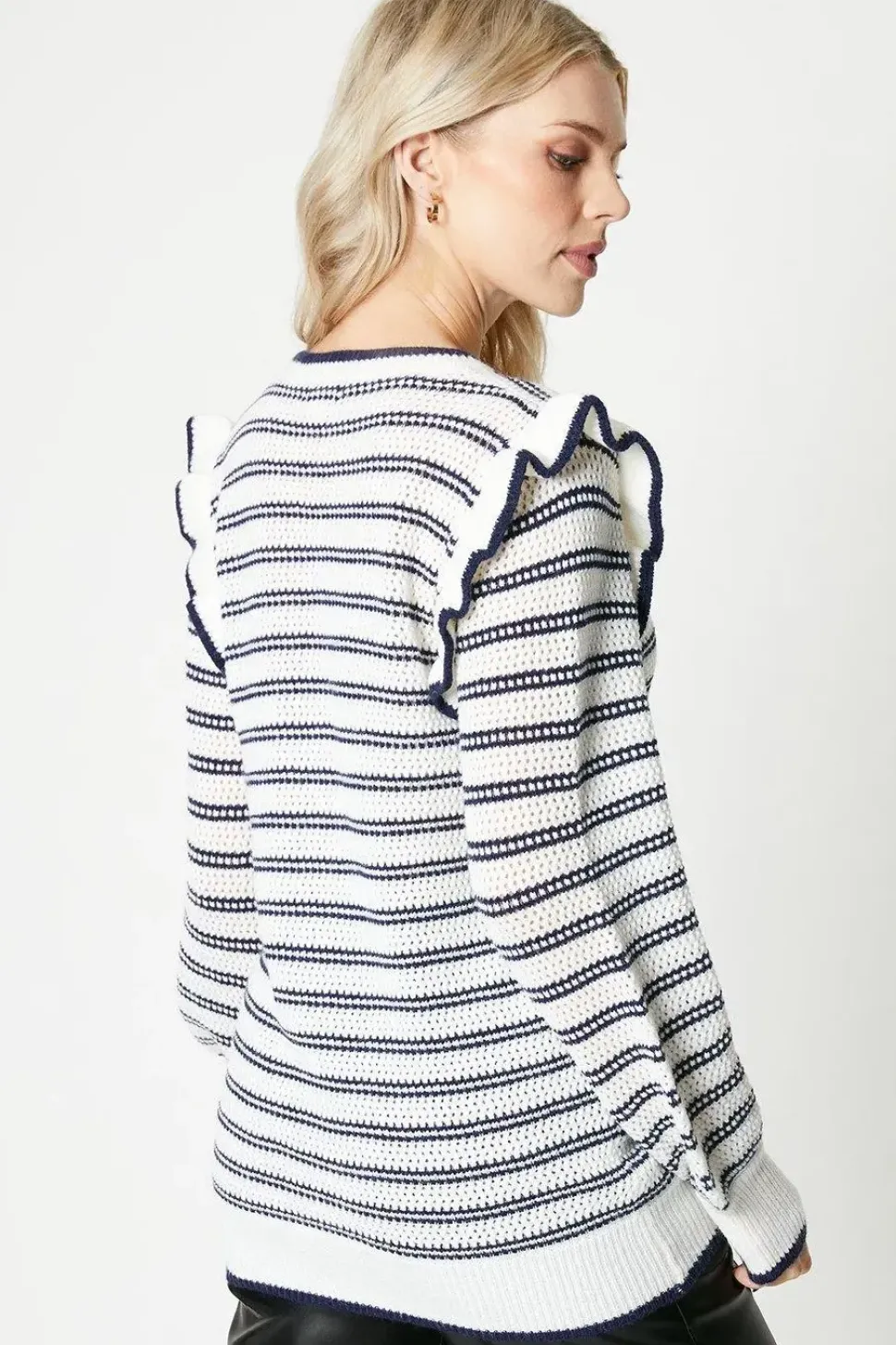 Stripe Frill Sleeve Tunic