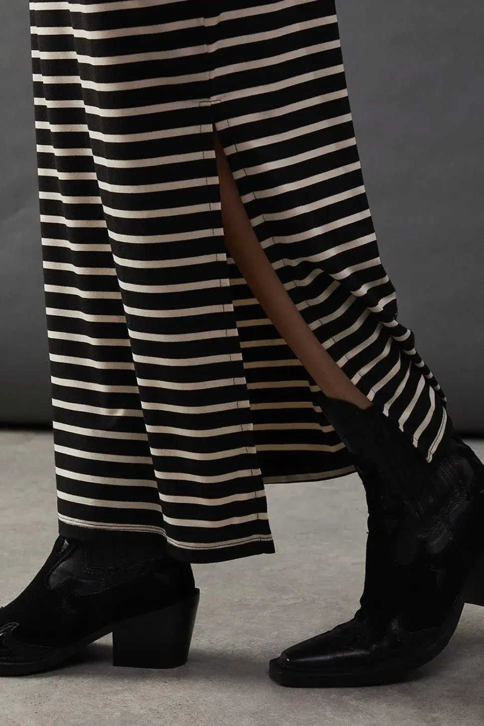 Stripe Maxi Jersey Tube Skirt