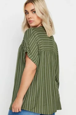 Stripe Notch Neck Blouse