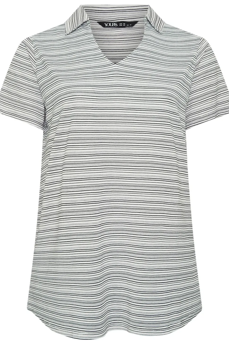 Stripe Print Collared Top
