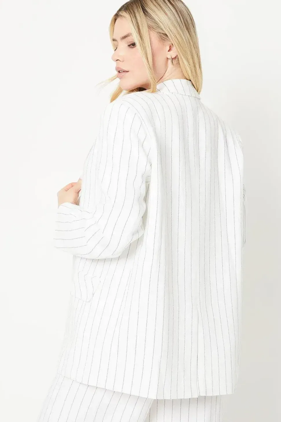 Stripe Single Breasted Blazer