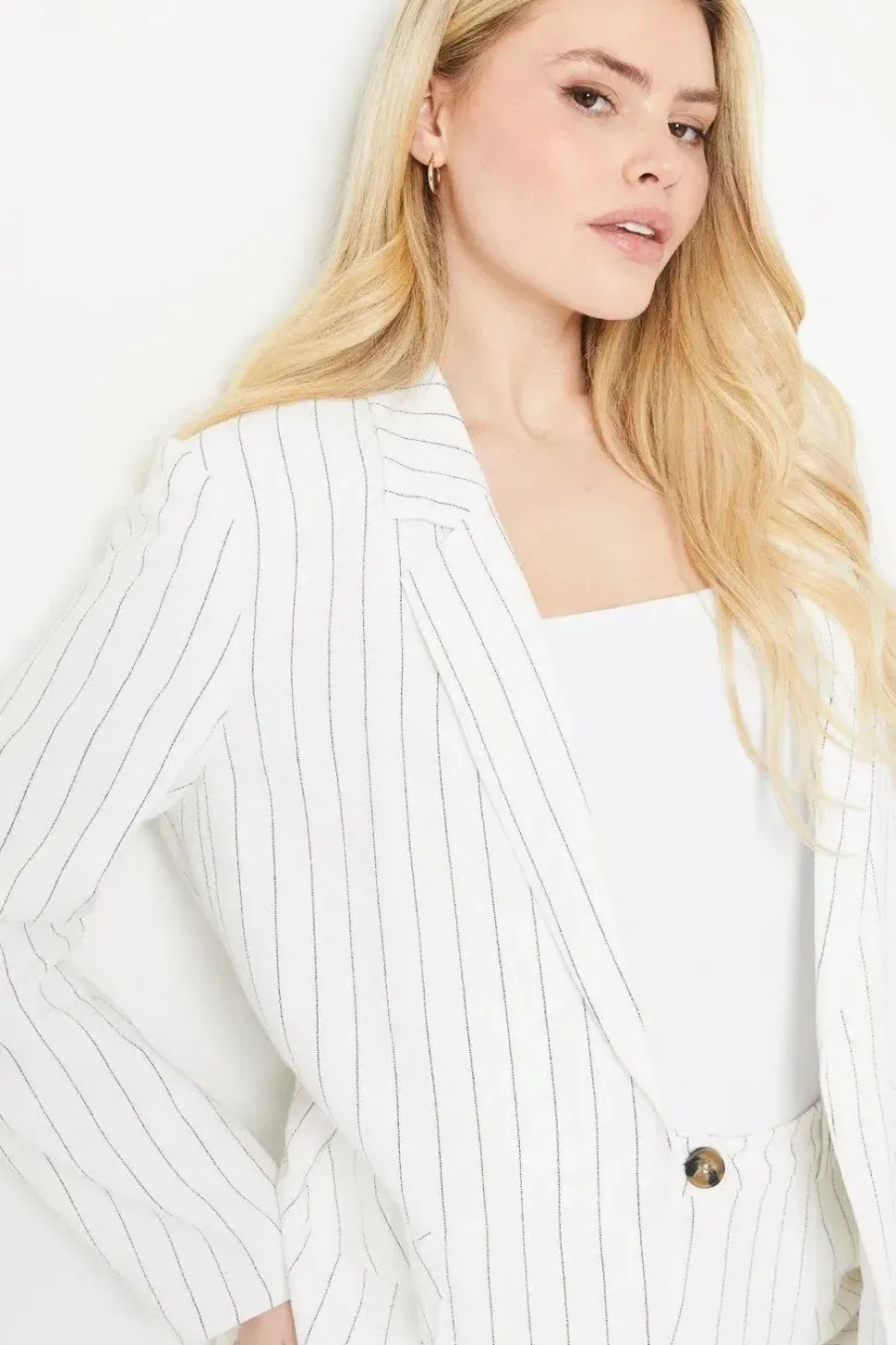 Stripe Single Breasted Blazer
