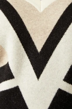 Stripe V Neck Jumper