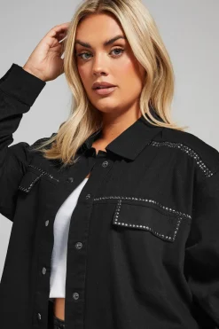 Stud Embellished Overshirt