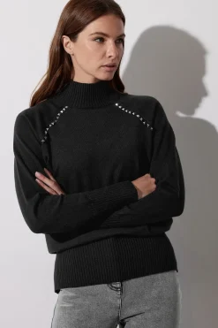 Stud Embellished Raglan Jumper