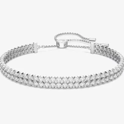 Subtle Rhodium Plated Crystal Bracelet 5221397