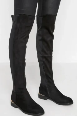 Suede Over The Knee Stretch Boots