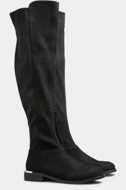 Suede Over The Knee Stretch Boots
