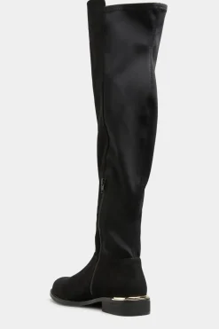 Suede Over The Knee Stretch Boots