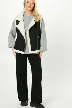 Suede Shearling Gilet