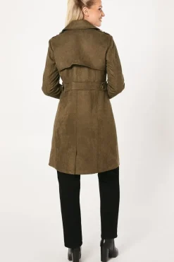 Suedette Trench Coat
