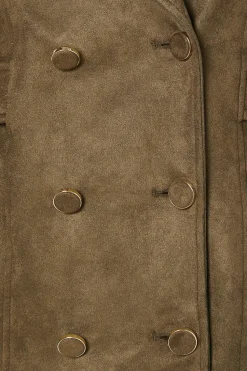 Suedette Trench Coat