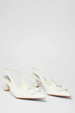 Sugar Bridal Brooch Detail Pointed Singback Stiletto Heeled Court Shoes